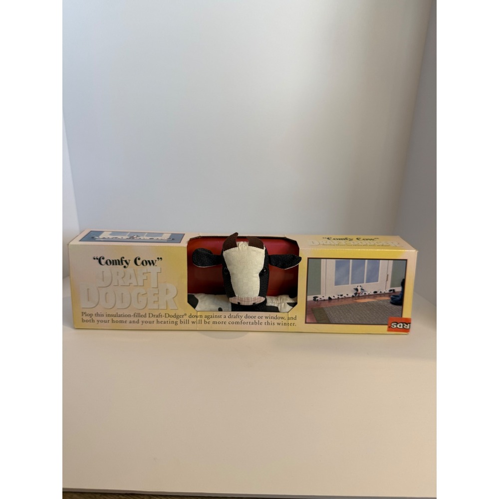 Blue Ridge Comfy Cow Draft Dodger 40 Inch Door Window Insulation Guard Plush NEW